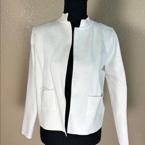 Zara  White Blazer Jacket Size Medium Fair Condition